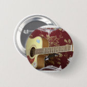 Wunderschöne Vintage Gitarre auf dem afrikanischen Button (Vorne & Hinten)