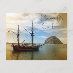 Wunderschöne Vintage-Style-Morro-Bay-Postkarte! Postkarte