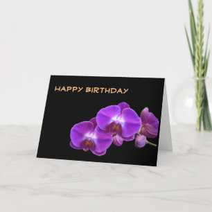 Wunderschöne violette Orchideenblüten  Alles Gute  Karte