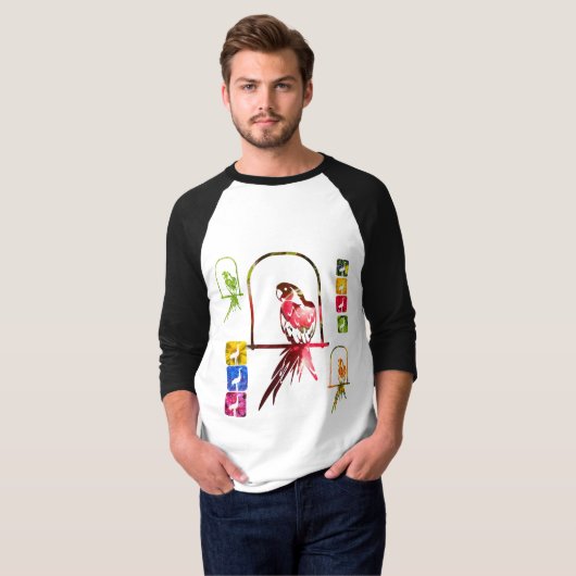 wunderschöne Vögel T-Shirt (Vorne ganz)