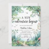 Wunderschöne Walddusche Einladung (Vorderseite)