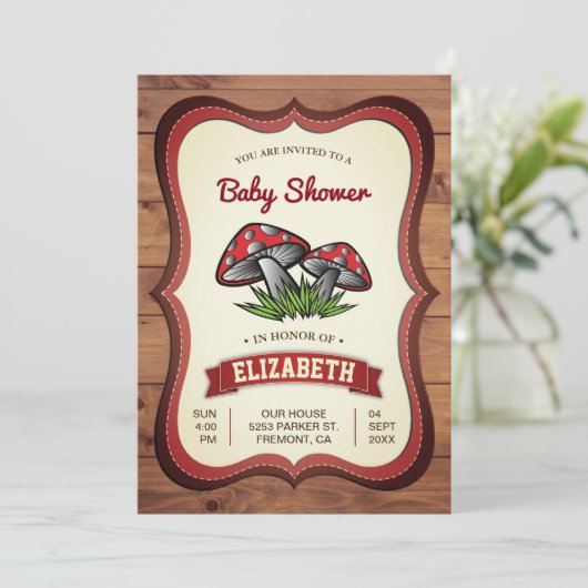 Wunderschöne Waldmäusendusche Einladung (Stehend Vorderseite)