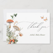 Wunderschöne Waldpuschroom-Babydusche Dankeskarte (Vorderseite)