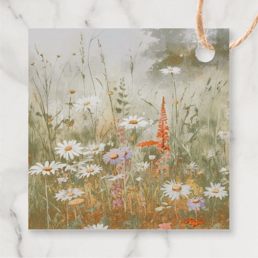 Wunderschöne Waldpuschroom-Babydusche Geschenkanhänger (Rückseite)