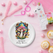 Wunderschöne Waldpuschroom-Babydusche Pappteller (Party)