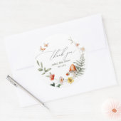 Wunderschöne Waldpuschroom-Babydusche Runder Aufkleber (Umschlag)