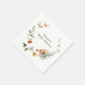 Wunderschöne Waldpuschroom-Babydusche Serviette (Ecke)