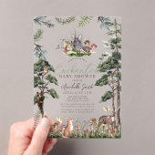 Wunderschöne Waldtierdusche Acryleinladungen (Insitu (Handheld))