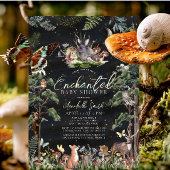 Wunderschöne Waldtierdusche Einladung