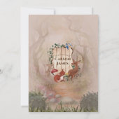 Wunderschöne Waldtierdusche Einladung (Rückseite)