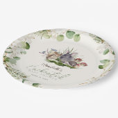 Wunderschöne Waldtierdusche Pappteller (Schrägansicht)