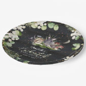 Wunderschöne Waldtierdusche Pappteller (Schrägansicht)