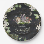 Wunderschöne Waldtierdusche Pappteller (Vorderseite)