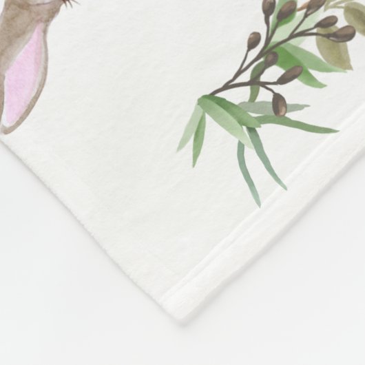 Wunderschöne Waldtiere Fox Milestone Keepake Fleecedecke (Ecke)