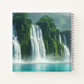 wunderschöne Wasserfalllandschaft Notizblock (Rückseite)