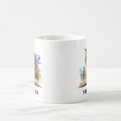 Wunderschöne Wasserfarbe Ragdoll-Katze und blaue B Kaffeetasse (Mittel)
