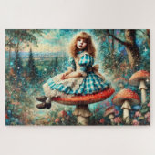 Wunderschöne Wasserfarben-Wunderwelt Alice auf dem Puzzle (Horizontal)