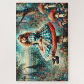 Wunderschöne Wasserfarben-Wunderwelt Alice auf dem Puzzle (Vertikal)