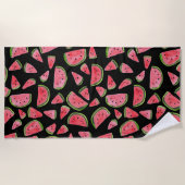 Wunderschöne Wassermelonen Sommerspass Obst Strandtuch (Vorderseite)