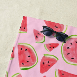 Wunderschöne Wassermelonen Sommerspass Obst Strandtuch