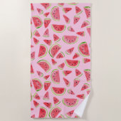 Wunderschöne Wassermelonen Sommerspass Obst Strandtuch (Vorderseite)