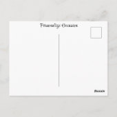 Wunderschöne weiche Blume Hübsche Grenzgestaltung Postkarte (Rückseite)