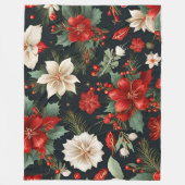 Wunderschöne Weihnachtsakaryllis, Poinsettia, Holl Fleecedecke (Vorderseite)