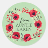 Wunderschöne Weihnachtsaufkleber personalisiert Runder Aufkleber (Vorderseite)