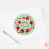 Wunderschöne Weihnachtsaufkleber personalisiert Runder Aufkleber (Umschlag)