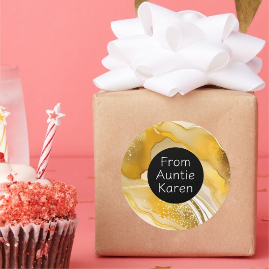 Wunderschöne Weihnachtsaufkleber personalisiert Runder Aufkleber (Party)