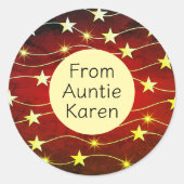 Wunderschöne Weihnachtsaufkleber personalisiert Runder Aufkleber (Vorderseite)