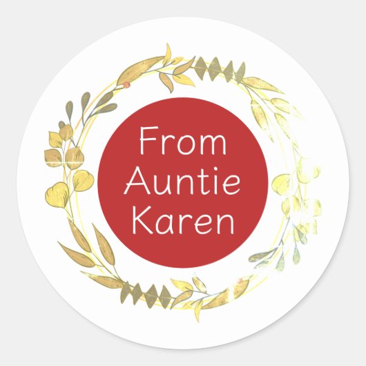 Wunderschöne Weihnachtsaufkleber personalisiert Runder Aufkleber (Vorderseite)