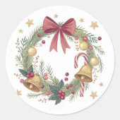 Wunderschöne Weihnachtsaufkleber Runder Aufkleber (Vorderseite)