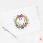 Wunderschöne Weihnachtsaufkleber Runder Aufkleber (Umschlag)