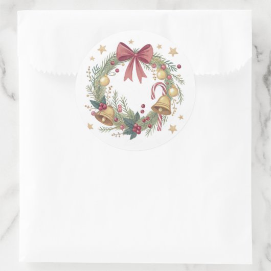 Wunderschöne Weihnachtsaufkleber Runder Aufkleber (Tasche)