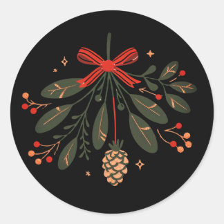 Wunderschöne Weihnachtsaufkleber Runder Aufkleber