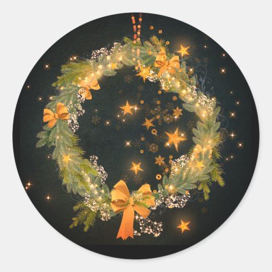 Wunderschöne Weihnachtsaufkleber Runder Aufkleber (Vorderseite)