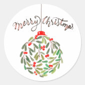 Wunderschöne Weihnachtsaufkleber Runder Aufkleber (Vorderseite)