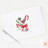 Wunderschöne Weihnachtsaufkleber Runder Aufkleber (Umschlag)