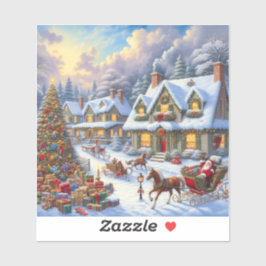 Wunderschöne Weihnachtsdörfer Aufkleber