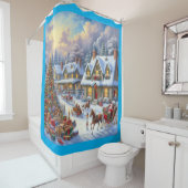 Wunderschöne Weihnachtsdörfer Duschvorhang (Beispiel)