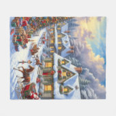 Wunderschöne Weihnachtsdörfer Fleecedecke (Vorderseite (Horizontal))