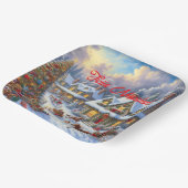 Wunderschöne Weihnachtsdörfer Pappteller (Gewinkelt)