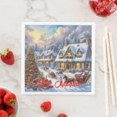 Wunderschöne Weihnachtsdörfer Serviette (Beispiel)