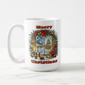 Wunderschöne Weihnachtsfensterwelt Kaffeetasse (Links)