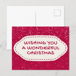 Wunderschöne Weihnachtsgrüße Postkarte