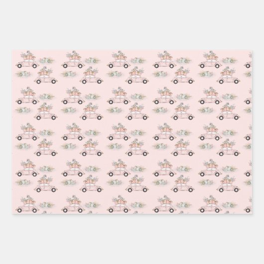 Wunderschöne Weihnachtspastells Geschenkpapier Set (Vorderseite 2)