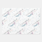 Wunderschöne Weihnachtspastells Geschenkpapier Set (Vorderseite)