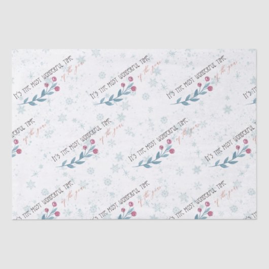 Wunderschöne Weihnachtspastells Seidenpapier (Vorderseite)