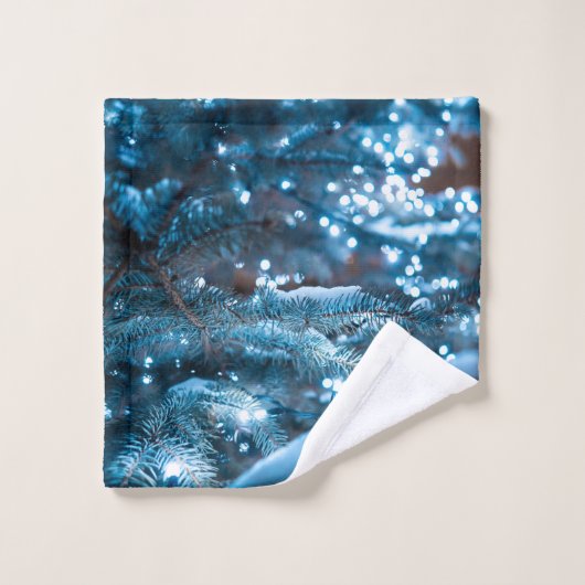 Wunderschöne Weihnachtsschneeflocken Badhandtuch Set (Waschlappen)